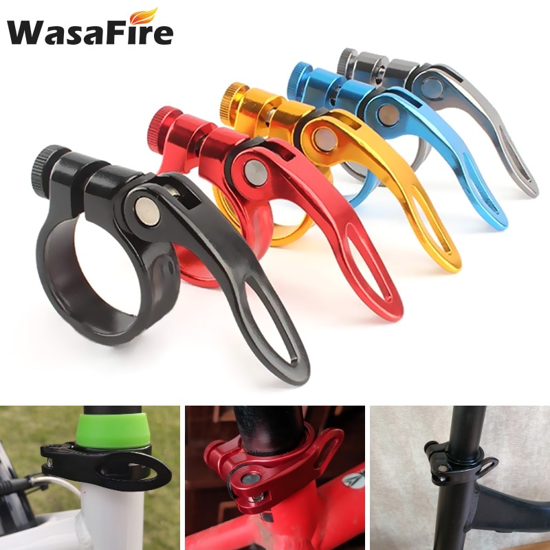 Bike Seatpost Clamp Aluminum Ultralight Quick Release Bicycle Seat Post Clip Bicycle Parts 31.8mm 34.9mm