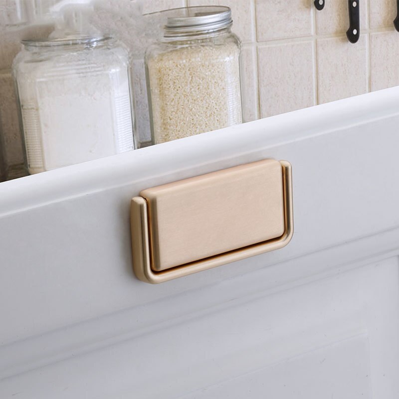Modern Simple Drawer Wardrobe Door Handle Simple European Concealed Cabinet Door Handle Furniture Hardware Drawer Flush Knobs