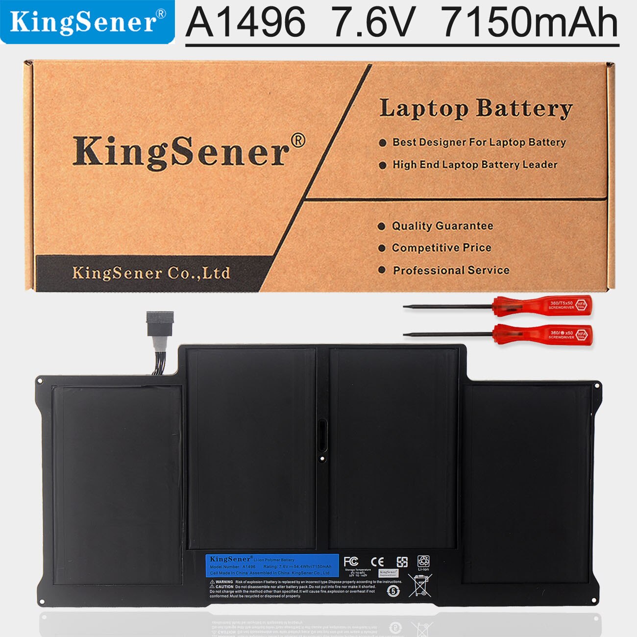 KingSener Neue Laptop Batterie A1496 Für Apple MacBook Air 13 "A1466 MD760LL/EINE MD761CH/A 7,6 V 7150mAh