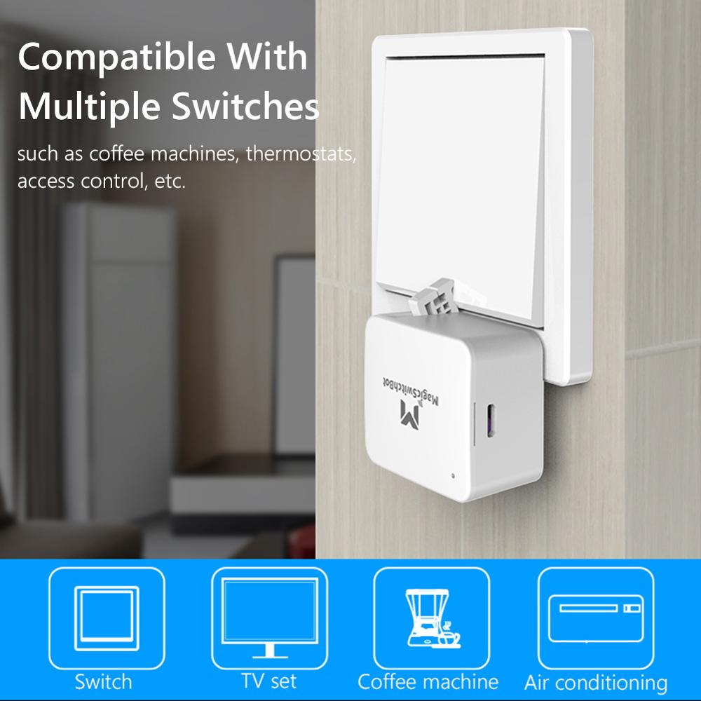 Bluetooth 5.0 Smart Switch Button Pusher Control Center for Garage Wall Light Switch App Timer Control Home Device Accessories