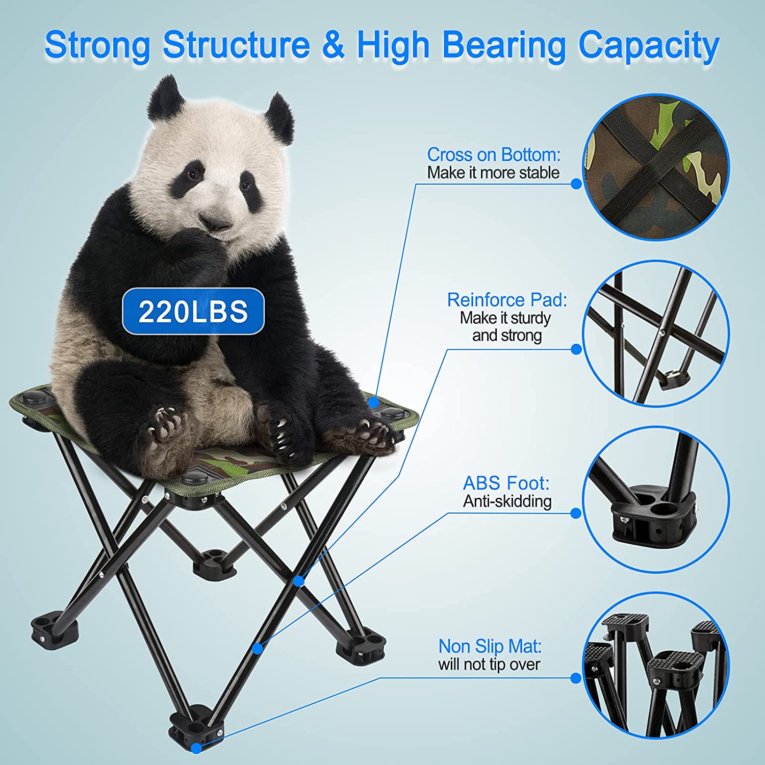 Folding Small Stool Bench Stool Portable Outdoor Mare Ultra Light Subway Train Travel Picnic Camping Fishing Chair Foldable