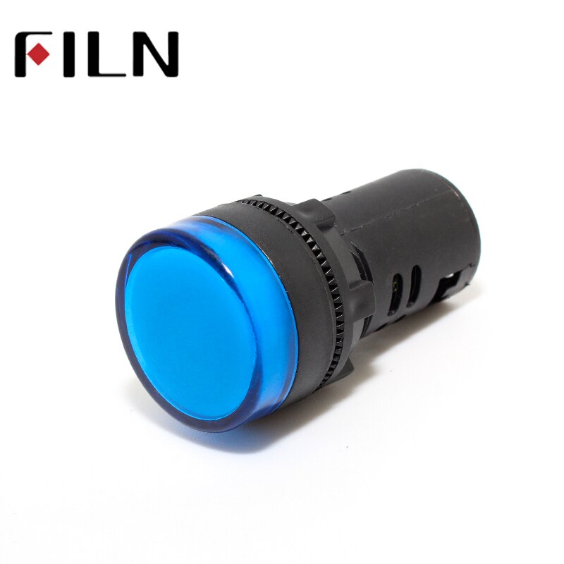 AD16 22mm señal indicador de potencia led de luz de plástico rojo verde azul Amarillo Blanco 12v 12v 24v 220v