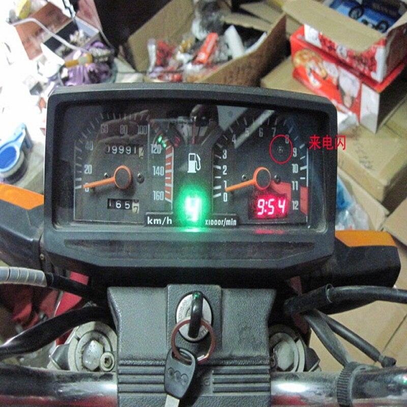 Indicador de marchas digital universal para motocicleta, indicador de marchas de 5 velocidades, pantalla de vehículo todoterreno, sensor de palanca de cambios, pantalla verde