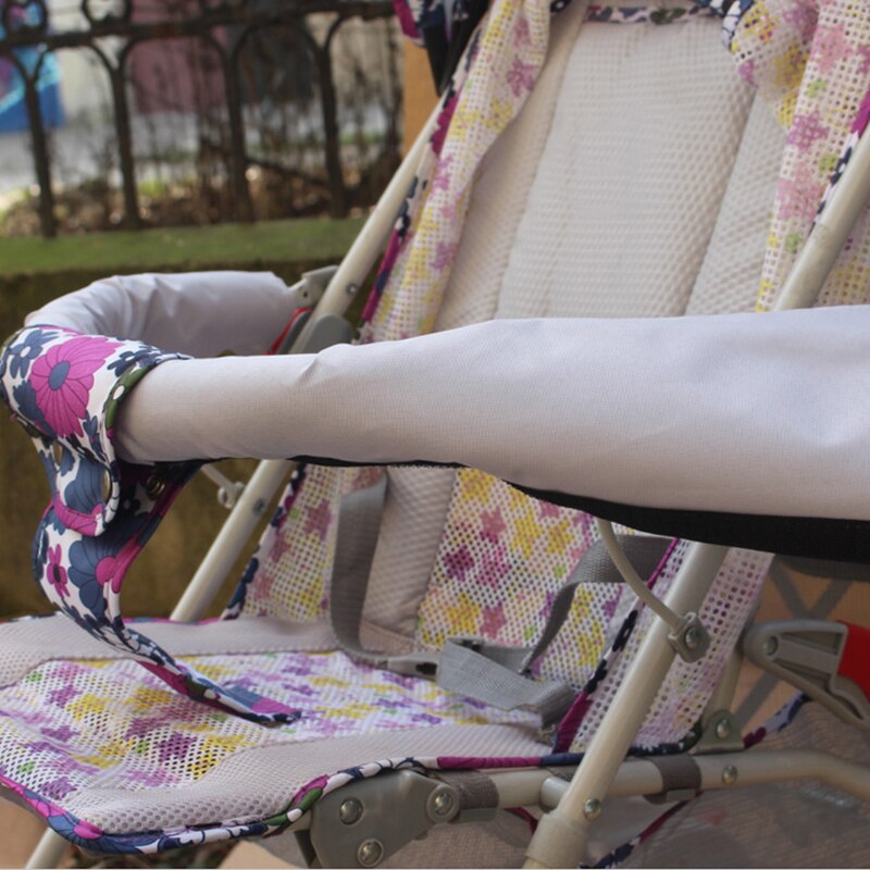 Accessori per passeggini copertura per braccioli Anti-sporco panno lavabile per il cambio maniglia per sedia a rotelle accessori per carrozzina: WHITE
