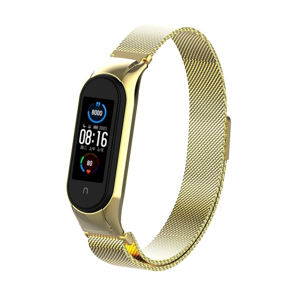 Voor Xiaomi Mi Band 5 Metalen Band Schroefloze Rvs Voor Xiaomi Mi Band 5 Nfc Armband Metalen Vervanging Band voor Mi 5