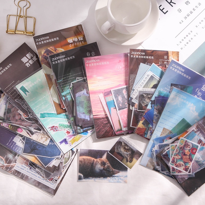 Mohammed travel series en papieren stickerpakket handboek dagboek dagboek decoratieve sticker papier scrapbooking doe-het-zelf knutselen briefpapier