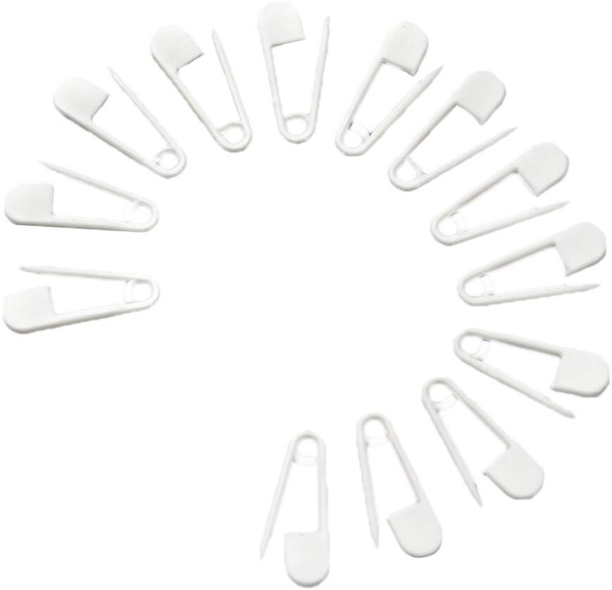 200 Stuks Wit Plastic Veiligheidsspelden Mini Veiligheidsspelden Kleine Naaien Pinnen Voor Craft