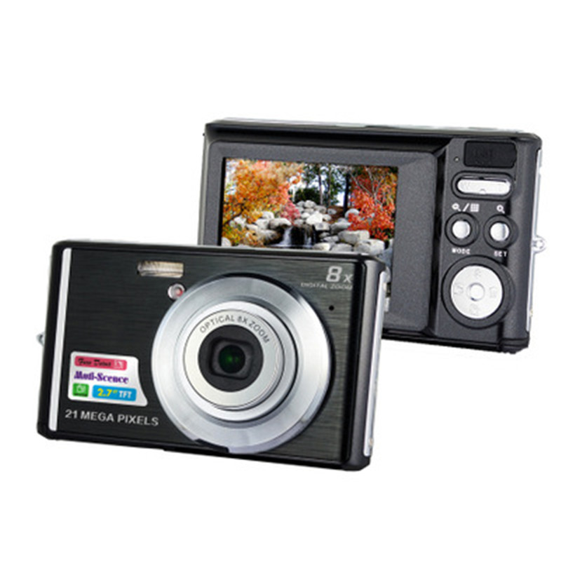 CDC3 2.7 Inch Digital Camera TFT HD Screen 21MP CMOS 5.0MP Anti-shake 1080P Digital Video Camera with 8X Digital Zoom