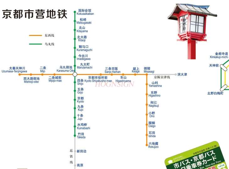 Kyoto Travel Map Kyoto Attractions Map Japan with Traffic Routes Subway Real Experience Experience Chinese and English