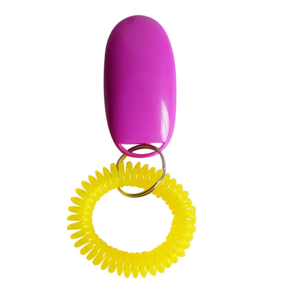 Puppy Training Tool Draagbare Hond Plastic Clicker Geluid Trainer Huisdier Wrist Strap Band Knop Clicker Huisdier Accessoires Op Voorraad: H