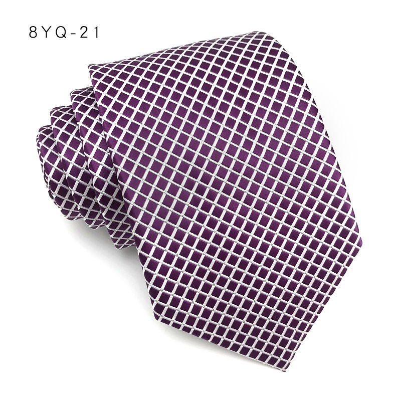 Corbata de lujo de 8CM para hombre, corbatas de lunares para novio, padrino de boda, tejido Jacquard Floral, Ascot, accesorios formales para de negocios: GINGER