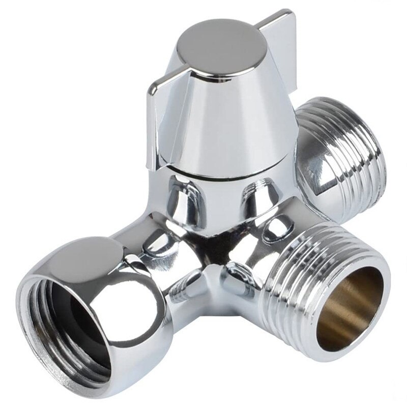 G1/2 "Douche Drie-Weg Connector Messing Omschakelklep T-Vormige Adapter Verstelbare Water Separator Kraan splitter Badkamer Onderdelen