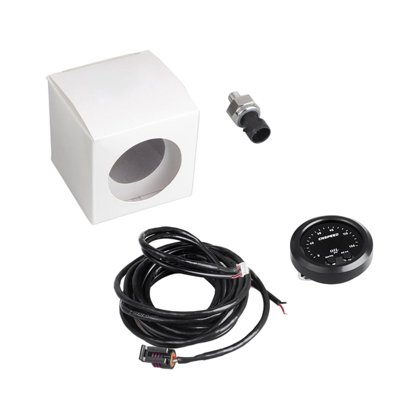 Oil Pressure Gauge Indicator Mechanical LED Pointer 150 PSI Meter for Truck Car