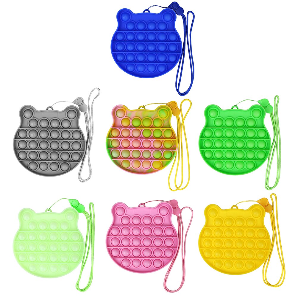 Children Fun Pressure Reduction Toy Autism Special Needs Push Pop Bubble Silicone Stress Reliever Sensory Fidget Toy