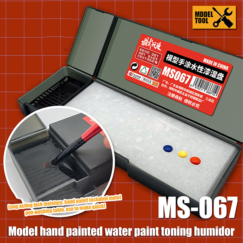 Draagbare natte paletten voor acrylverf Modelkleuring Natte lade Verfhouder op waterbasis Houdt natte verfmodelleringsgereedschappen