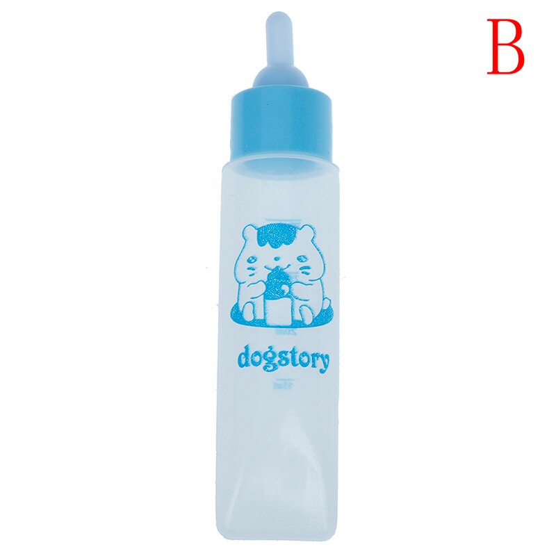 1Pcs Pet Melk Fles 30Ml Siliconen Tepel Kleine Dier Voeden Hamster Kat Honden Puppy: B