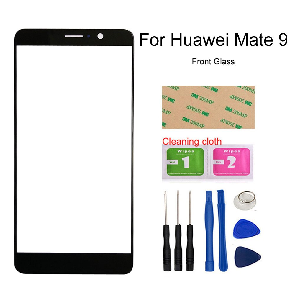 Mate 9 Mobile Écran Tactile En Verre Extérieur Pour HuaWei Mate 9 8 7 Mate9 Mate8 Mate7 Avant Remplacement de Panneau de Verre: Mate9 Black