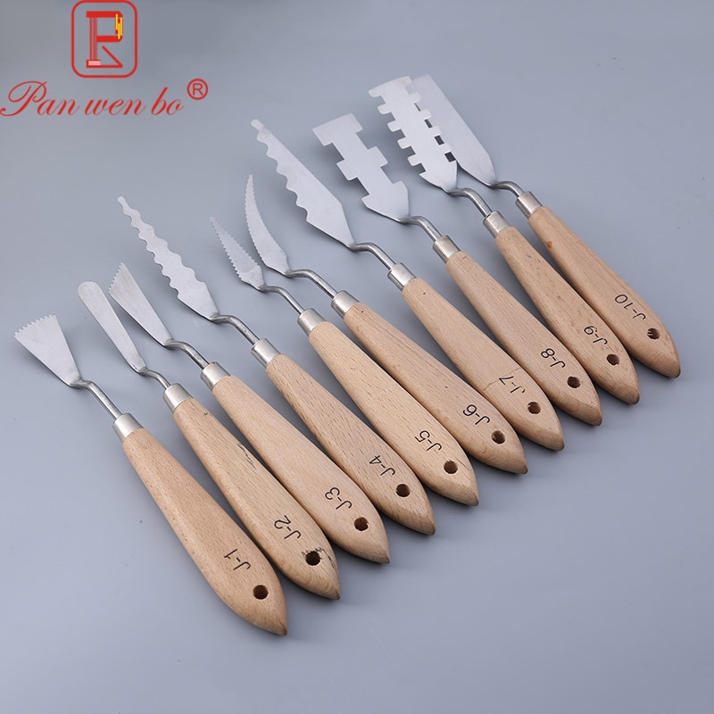 Stainless Steel Palette Scraper Set Paint Palette Knives Blade For Artist Oil Acrylic Painting Tools