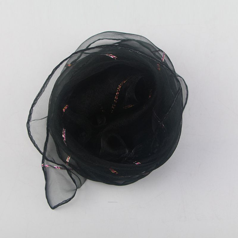 Children Kids Kindergarten Performance Dance Scarves Bright Candy Color Gold Wire Juggling Movement Square Scarf Kerchief Props