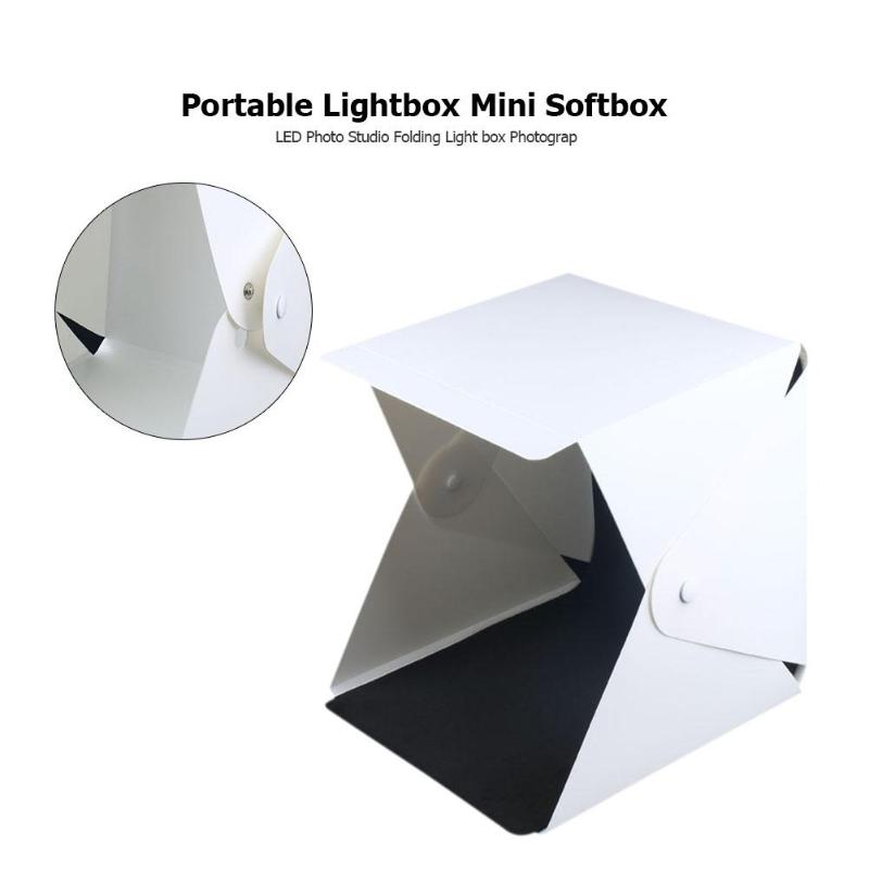 Portable LED Photography Photo Studio Lightbox 20cm Mini Photo Softbox for DSLR Easy Installation No Bracket No Screw