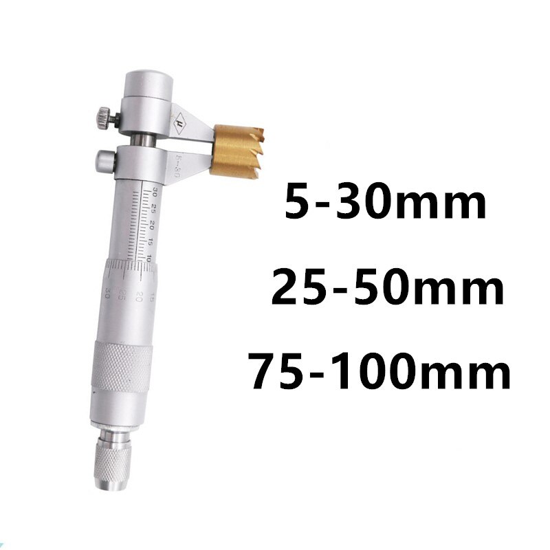 5-30mm 25-50mm 75-100mm Stainless Steel Internal Measuring Micrometer Vernier Caliper Gauge Micrometer Inside Tools Micrometers