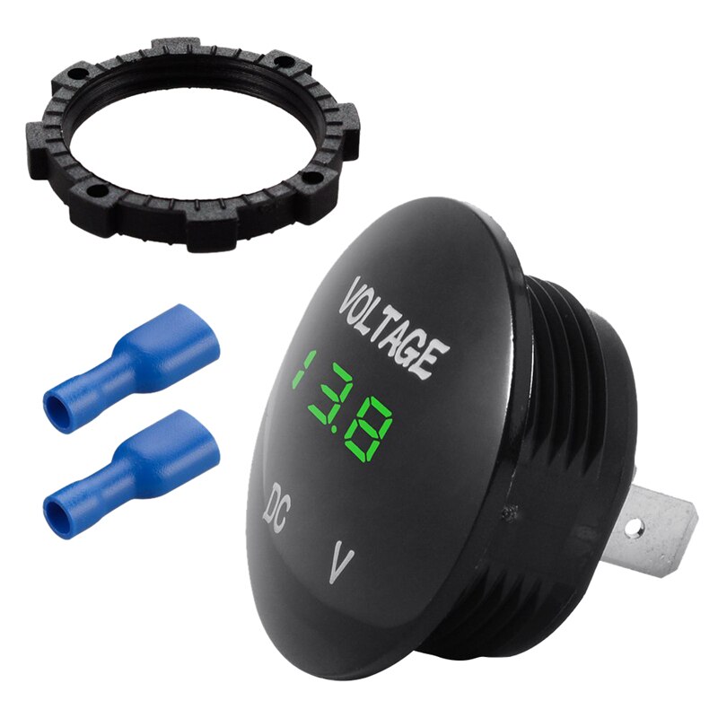 12 V-24 V Dc Voltmeter Auto Monitor Motorfiets Led Rode Waterdichte Voltmeter