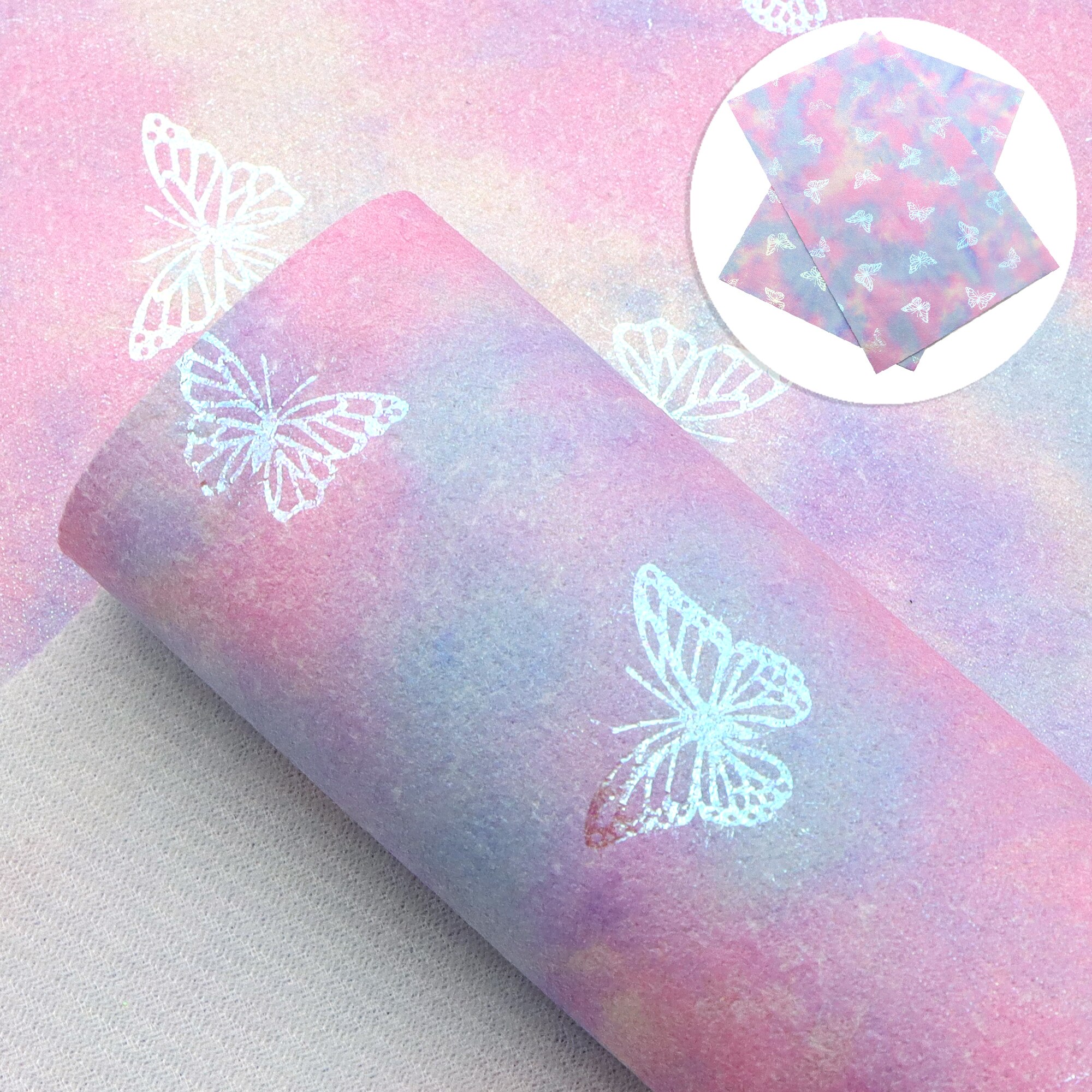 Tie Dye Faux Leather Sheets Bump Textured Foil Synthetic Leather Fabric 20x33cm for DIY Earrings Hair Bows Pouches Crafts: 5blue pink