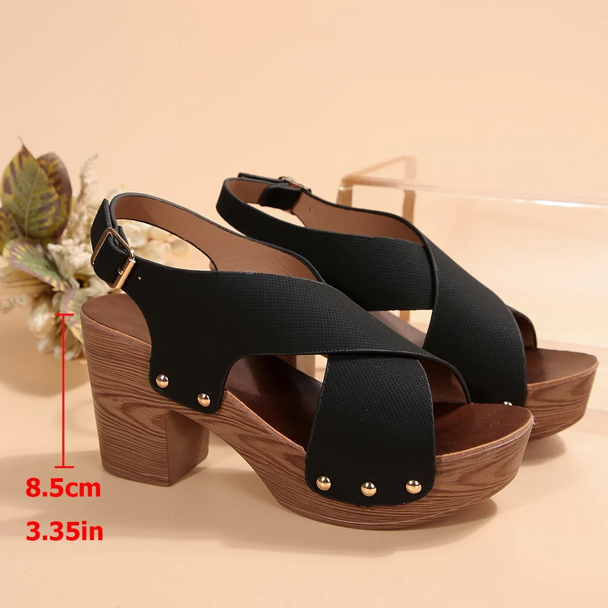 Sandaal van Vrouwen Britse Stijl Rome Schoen Comfortabele Zachte Hoge Hakken Zomer Sandalias Metalen Gesp Casual Slipper Wedge Platform Sandaal