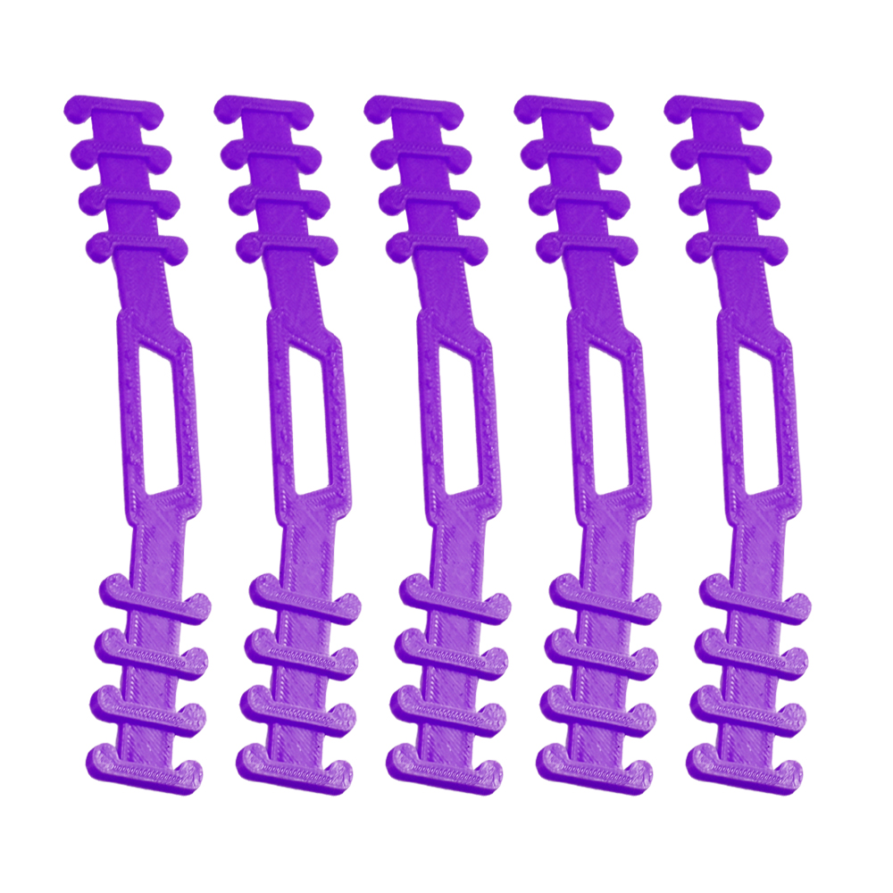 5 Pcs 3D Gedrukt Masker Strap Extender Size Aanpassing Gesp 5 Pcs Vierde Versnelling Verstelbare Anti-Slip Masker Oor grips Extension Haak: Purple-L