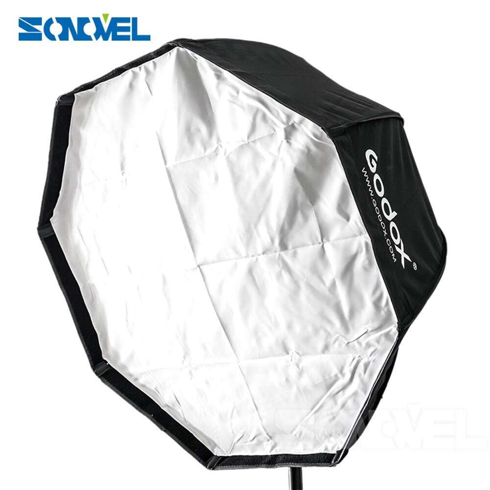 Godox 80cm åttekant paraply softbox lys stativ paraply sko brakett sett til blits speedlite