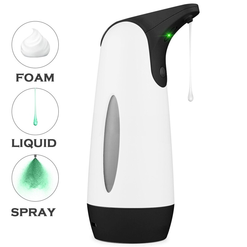 400ml Automatic Soap Dispenser Touchless Infrared Sensor Soap Dispenser with USB Charging for Bathroom Kitchen