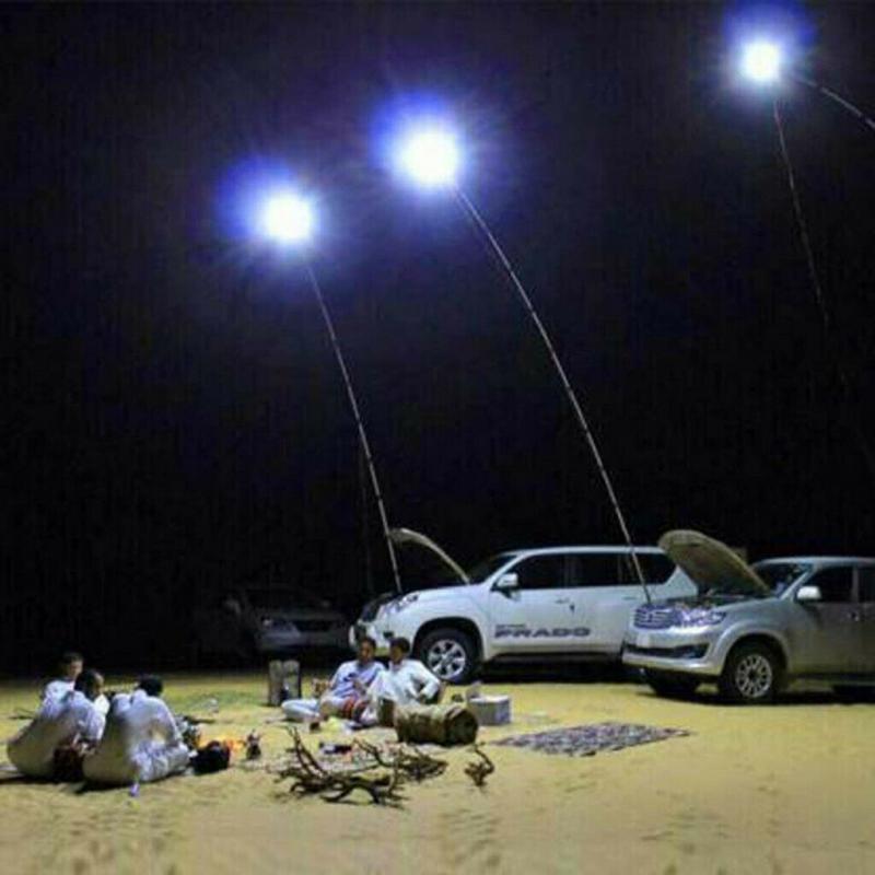 48W Teleskop Kolben Stange LED Scheinwerfer Angeln draussen BBQ Camping Laterne Licht Lampe Wandern Mit RF Fernbedienung