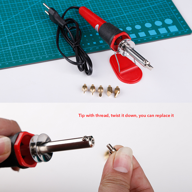 7/26/28Pcs/Set EU/US/UK 110-220V Pyrography Tools Set Wood Carved Pyrography Electric Iron For Engraving Craft Soldering Pen