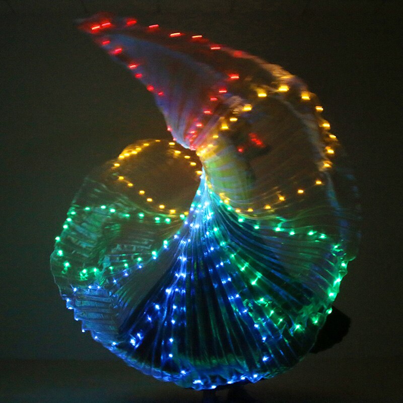 Vlinder kleurrijke buikdansvoorstelling kostuum led vleugels dansaccessoires meisjes led vleugels kostuum led vlindervleugels