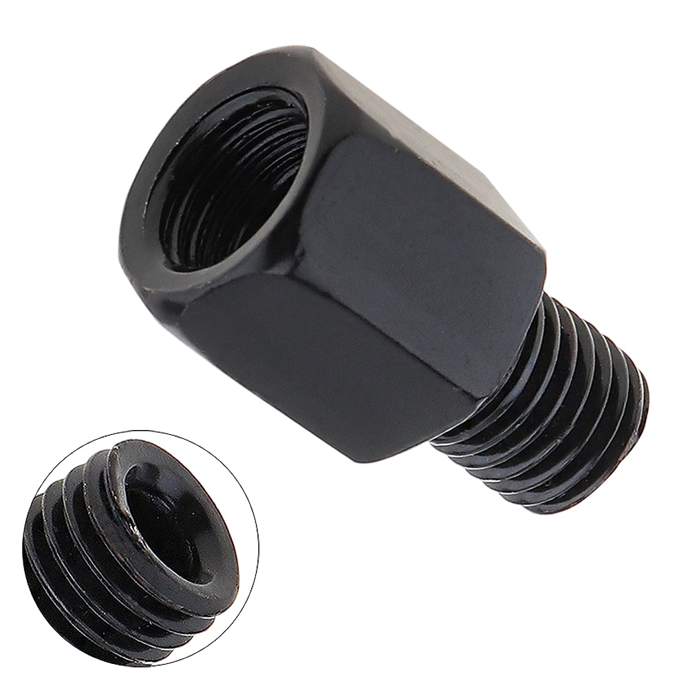 1 Pcs Black Motorcycle Rear Mirror Adapters 10MM 8MM Clockwise Anti-clockwise Right Left hand thread Changing Screw