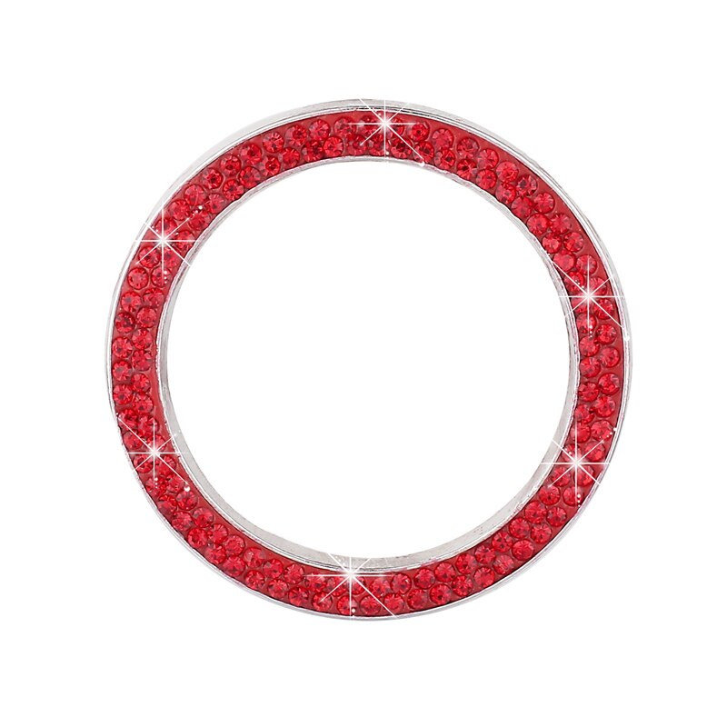 Car Ignition Button Ring Interior Stickers Universal Car Start Switch Rings Auto Decorative Circle Keys: RD