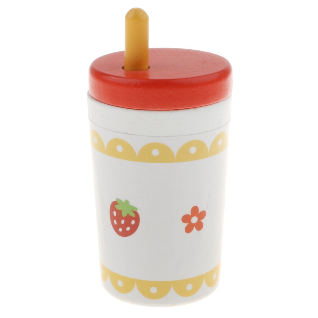 Børnekøkken rollespil pædagogisk legetøj juice mad køkken træ opbevaringsboks sæt: B
