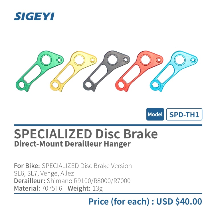 Sigeyi SPD-TH1 SPD-QR1 SPD-QR2 cuadro de bicicleta de carretera desviador trasero directo montaje de suspensión