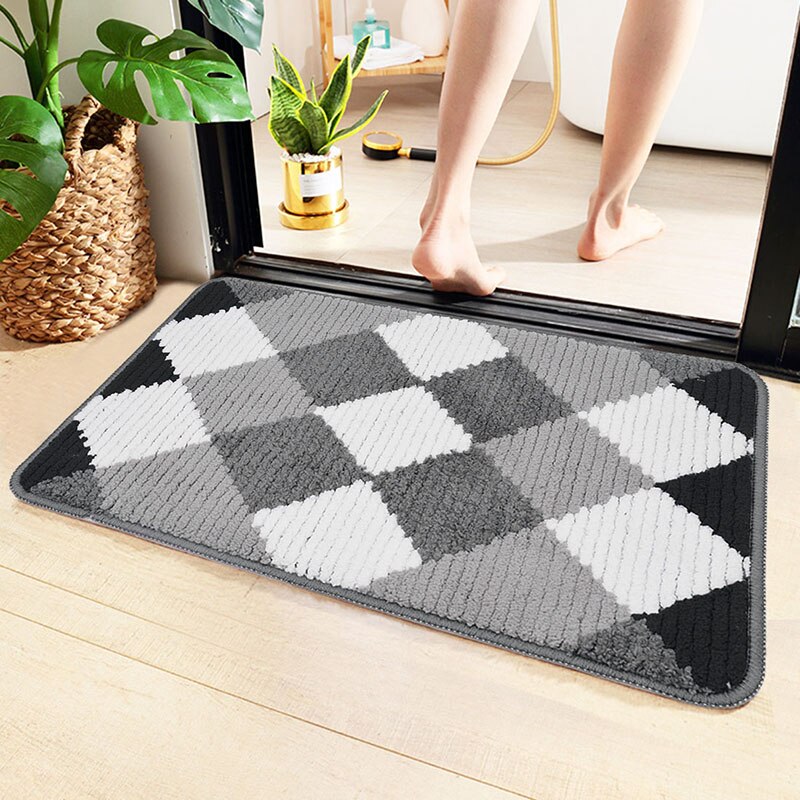 Paillasson d'entrée moderne, tapis de bienvenue pour porte d'entrée, tapis de cuisine antidérapant, tapis de sol rectangulaire, paillasson doux 40 x 60cm/38 x 58cm
