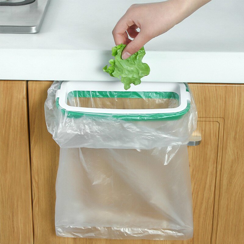 Cubo de basura de cocina colgante, herramientas de cocina, bolsas de Trush, contenedor de Compost, estante de almacenamiento suspendido, cesta de almacenamiento de cubo de basura conveniente
