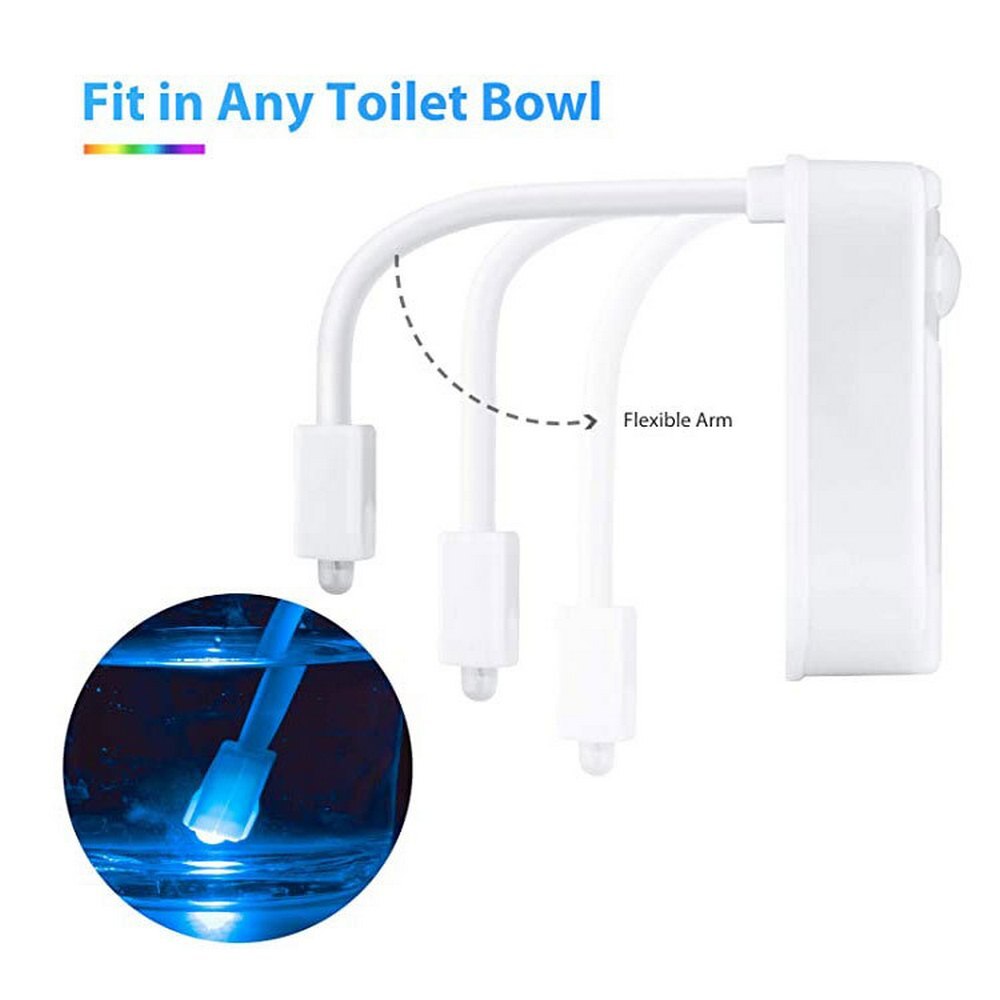 Smart PIR Motion Sensor Toilet Seat Night Light 16 Colors Waterproof Backlight Toilet Bowl LED Lamp WC Luminaria Toilet Light