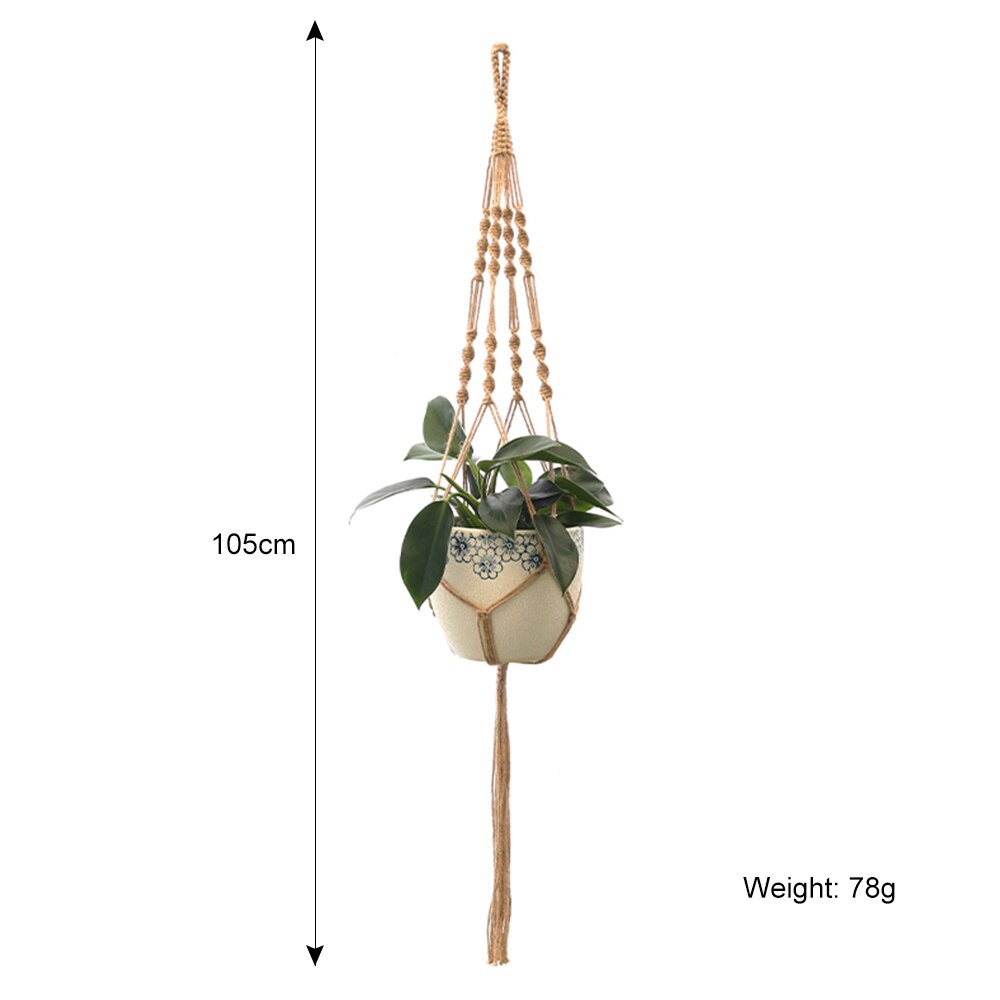 100% handmade macrame plant hanger flower /pot hanger for wall decoration countyard garden: 9