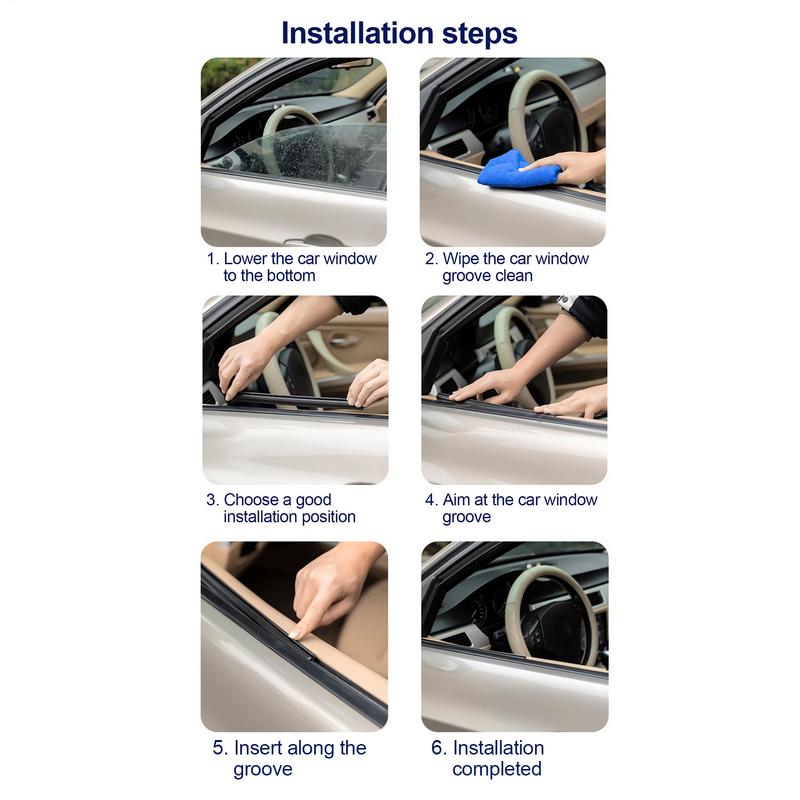 2PCS Universal Auto Seite Fenster Wischer Zubehör Fenster Reinigung Werkzeug Ersatz Gummi Lkw Glas Reiniger Wasser Nebel Entfernung