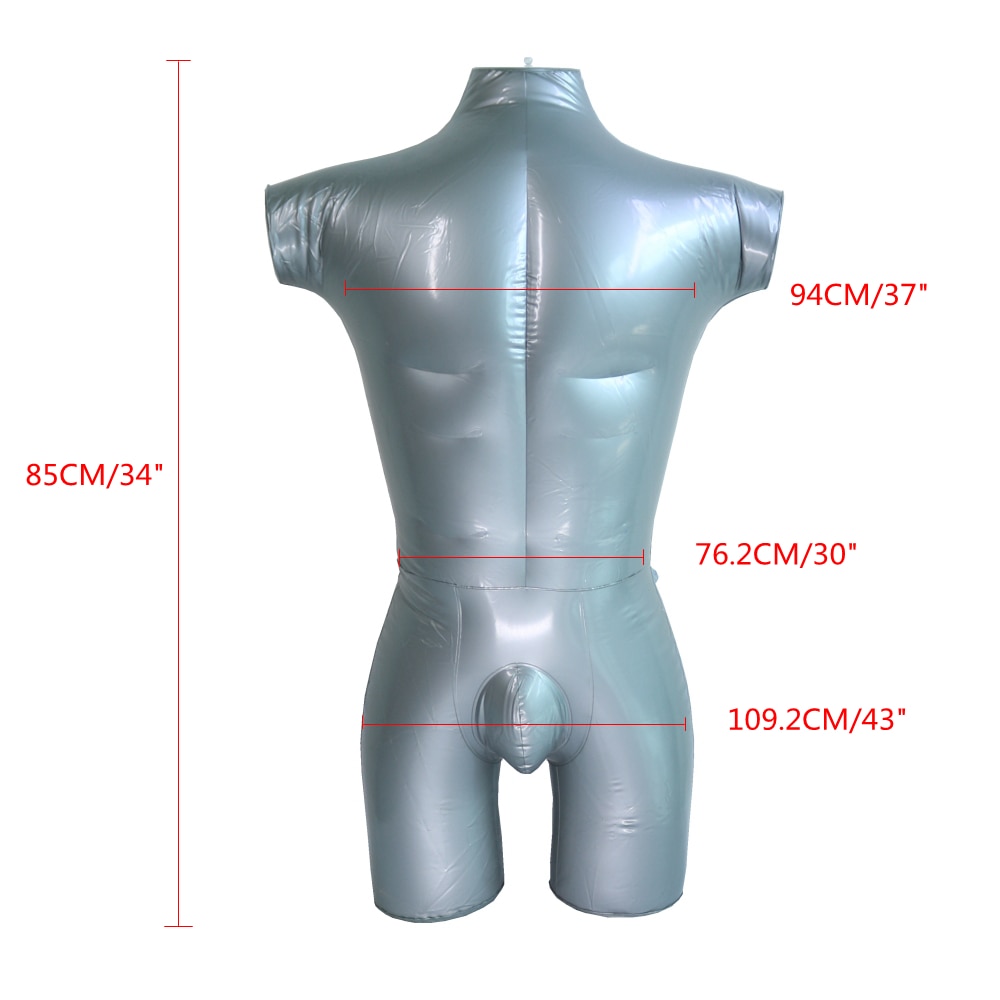 Inflatable Male Torso Model Half Body Mannequin Top Clothing Display Props