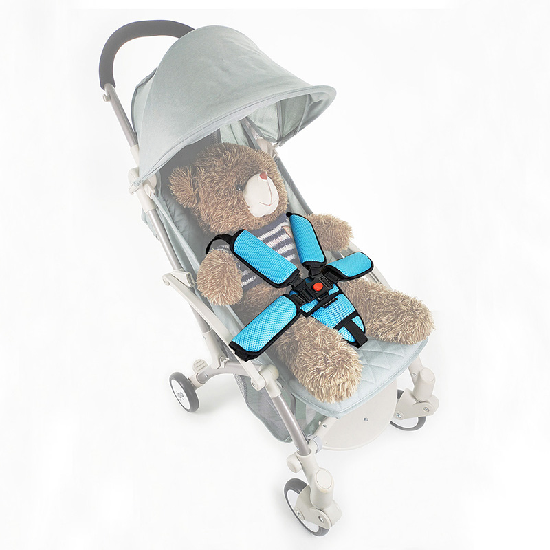 5-punts babyharnas universeel voor de meeste baby buggy kinderstoel veiligheidsgordel met kruis schouder taille pad babyaccessoires