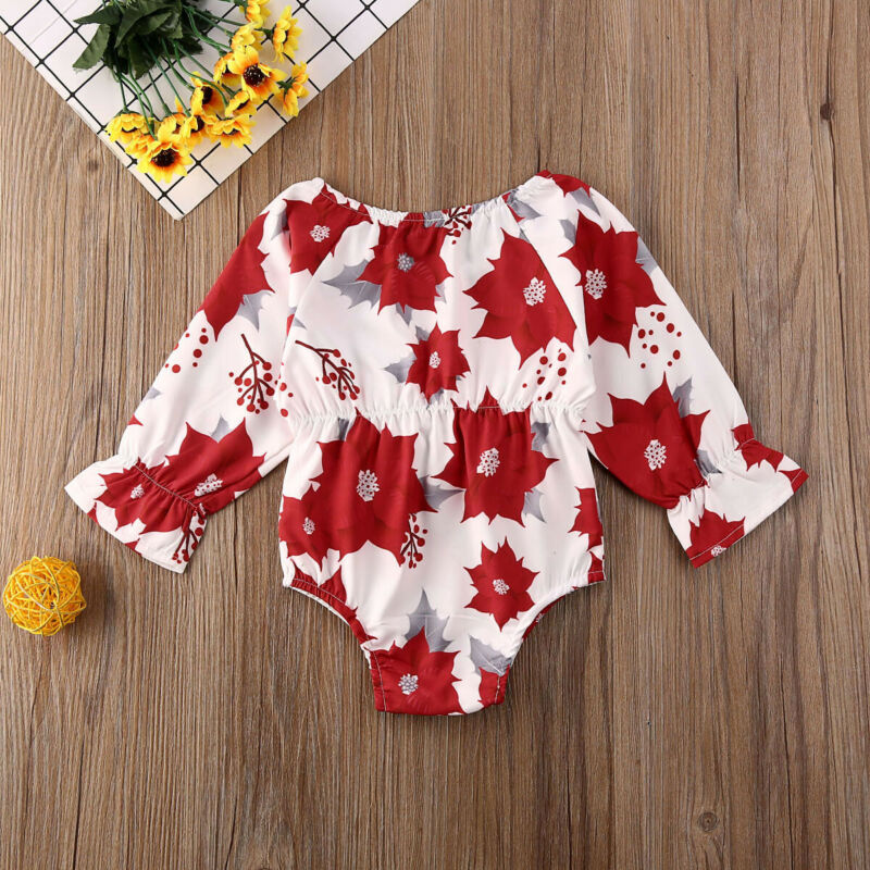 Pudcoco Pasgeboren Kids Baby Meisje Bloemen Gedrukt Lange Mouwen Kleding Bloemen Romper Jumpsuit Grote Boog Slanke Mode Outfit