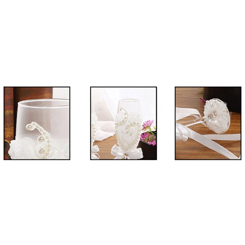 2 Stks/set Bruiloft Glas Mode Roosteren Bruiloft Glazen Crystal Champagne Fluiten Voor Bruid En Bruidegom Drinken Wijn Glas