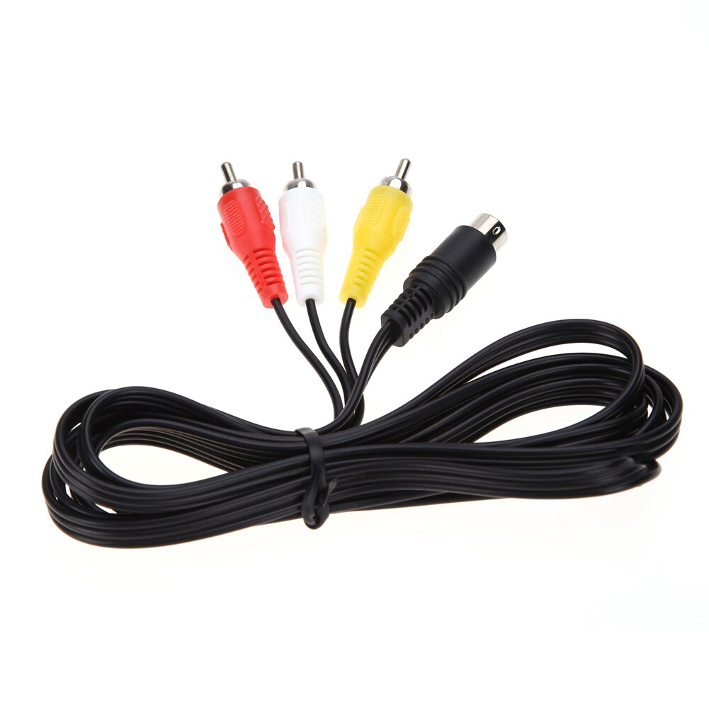 Märkesersättning rca audio-videokabel 3 rca 1.8 m 9 -stifts nickelpläterad audio video av-kabel för sega genesis 2/3