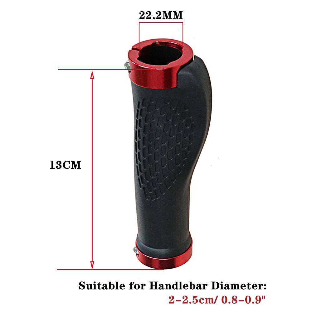 Guidão de bicicleta mtb, peças de guidão de liga de alumínio anti-derrapante e de borracha de 2.2cm para mountain road mbx preto azul vermelho