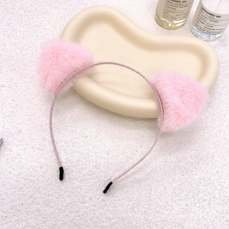 Leuke Kat Oren Pluche Hoofdband Vrouwelijke Haarspeld Pony Haarband Meisje Japanse Mode Haaraccessoires Haar Bundel: 1
